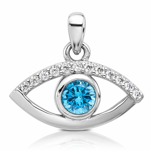 Sterling silver rhodium plated - silver, rhodium-plated