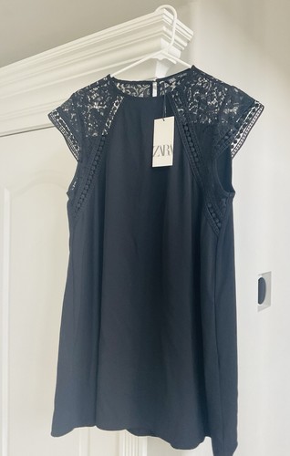 Zara women black solid - black,