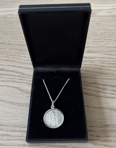 Silver christopher pendant - st,