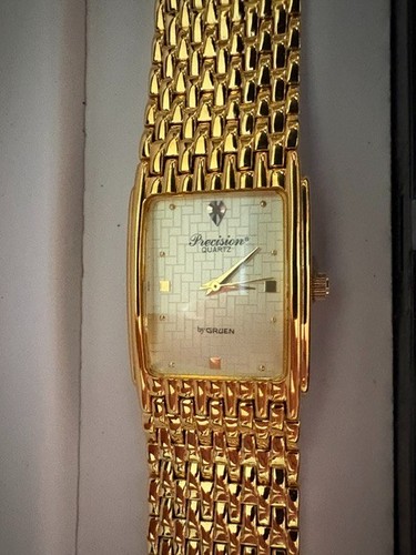 Gruen precision quartz gold - gruen,
