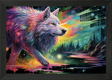 Mystical Wild Wolf Framed Wall
