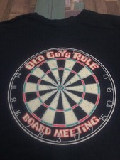 Old Guys Rules ‘Darts Board Meeting’ Novelty T-Shirt Size Medium