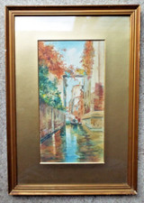 VINTAGE FRAMED & GLAZED CANAL