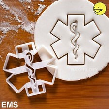 EMS cookie cutter | Rod of Asclepius, doctors, nurses, paramedics biscuit gifts