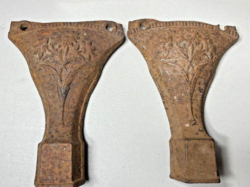 Pair flowered claw foot - pair, of