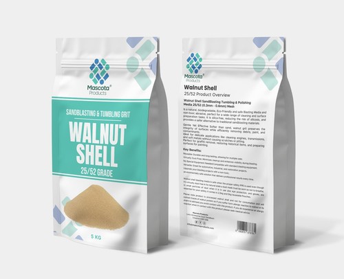 Sand blasting walnut shell - sand,