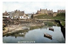 ptc1601 - Durham - Seaton Sluice Village, divided by Seaton Burn - print 6x4