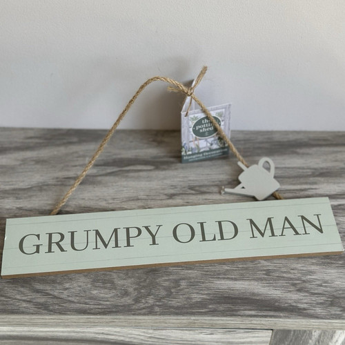 Hanging wooden grumpy old - hanging,