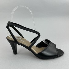 Gabor Slingback Back Leather Open Toes Heels Dress Sandals Shoes Size EU37 UK4