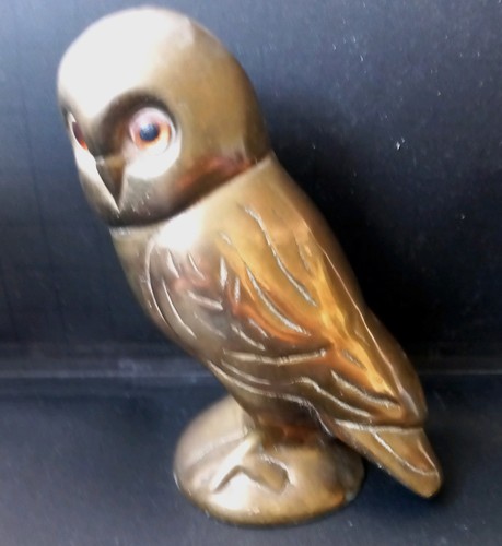 Vintage brass owl bright - brass, owl-bright