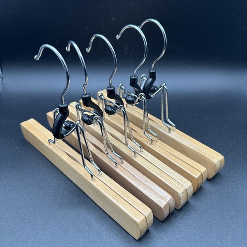 Wooden clamp hangers pants - wooden,