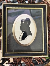 Vintage Enid Elliott Linder 'A Naval Gentleman' Napoleon Silhouette Signed
