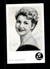 Sari Barabas Autograph Card