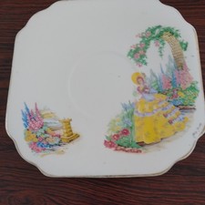 Vintage Crinoline Lady Square