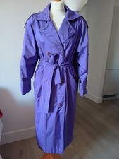 80s vintage purple trench - 80s,