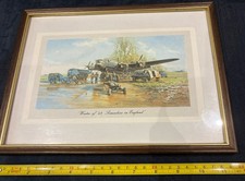 David Shepherd  print 'Winter of '43, Somewhere In England' RAF Lancaster Bomber