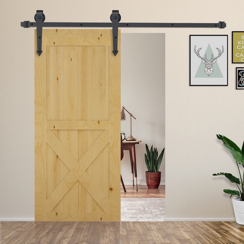 6ft sliding barn wood door - 6ft,