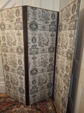 Bespoke 3 Piece Screen/Room Divider. Cream Pattern