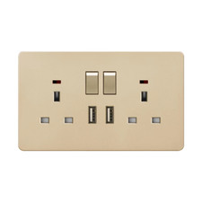 Double Wall Plug Socket with 2