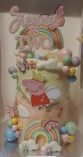 Peppa pig personalised cake - pig,
