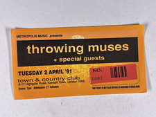 Throwing Muses Ticket  Kristin Hersh Town & Country Club London April 2nd 1991