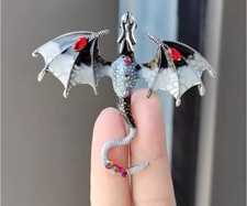 Enamel and Rhinestone Dragon