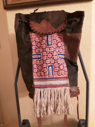 Vintage rare homemade - rare, leather