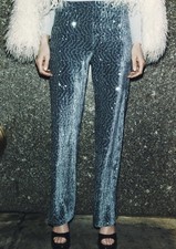 Zara sequined velvet trousers
