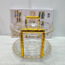 Tier gold floral serving - tier,