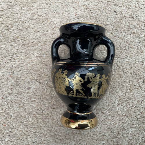 Greek ceramic vase black - black, and
