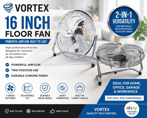 Floor fan metal 16 - floor,