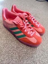 Adidas Gazelle pink/green trainers UK 5.5 US7