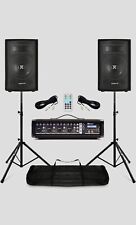 Power Dynamics Complete Band Speaker System with 4Ch Mixer with Amp & Stands