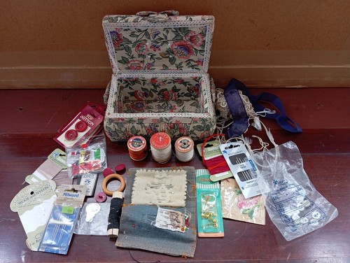 Vintage sewing box - sewing, basket