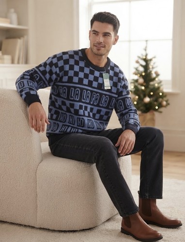 Mens checkered christmas - tu,