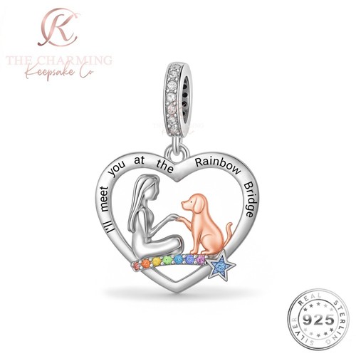 Dog charm silver 925 - charm, s