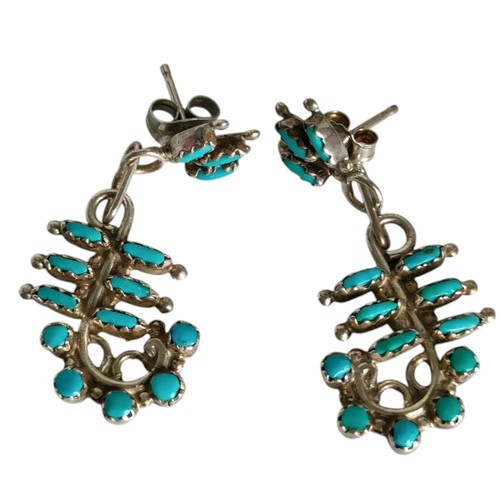 Navajo turquoise sv925 stud - navajo,