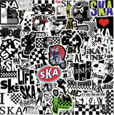 10x Ska Stickers | Mod Punk 2Tone Music Decals for Skateboards & Laptops