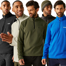 Mens Regatta Thompson Lightweight Half Zip Micro Fleece Top Pullover