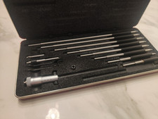 Starrett 124MBZ Inside Micrometer 50-300mm (10 Rod Set), Stick Micrometer