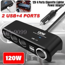 12V Socket Extension Lead 12volt Plug Car Cigarette Lighter Outlet Power Adapter