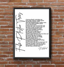 Radiohead - Fake Plastic Trees Full Song Lyrics Poster - Housewarming Gift