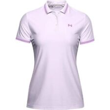 UNDER ARMOUR Women's ZINGER Pique Polo Shirt Fitted Style Pale Lilac Size 12 (M)