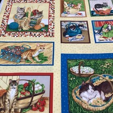 Makower-595-cat Panel-60cm