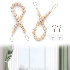 Curtain tie backs featuring attractive wood design perfect fit anywhere