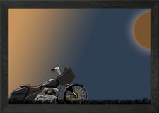 Custom chopper bagger Framed