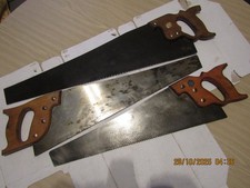 3-Vintage panel saws 2-S&J 1-Warranted superior carpenter shipwright