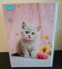 CUTE CAT FEMALE MALE BIRTHDAY