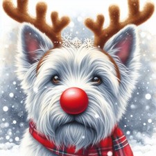 Single Luxury Westie Christmas Card Dog Gift/Present RUD