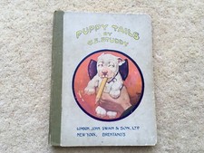 C1920s VINTAGE BONZO THE DOG PUPPY TAILS BY G.E.STUDDY JOHN SWAIN CHILDRENS BOOK